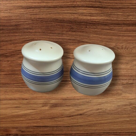 Pfaltzgraff Rio Ceramic Bue Pattern Salt and Pepper Shakers Vintage - Picture 2 of 7